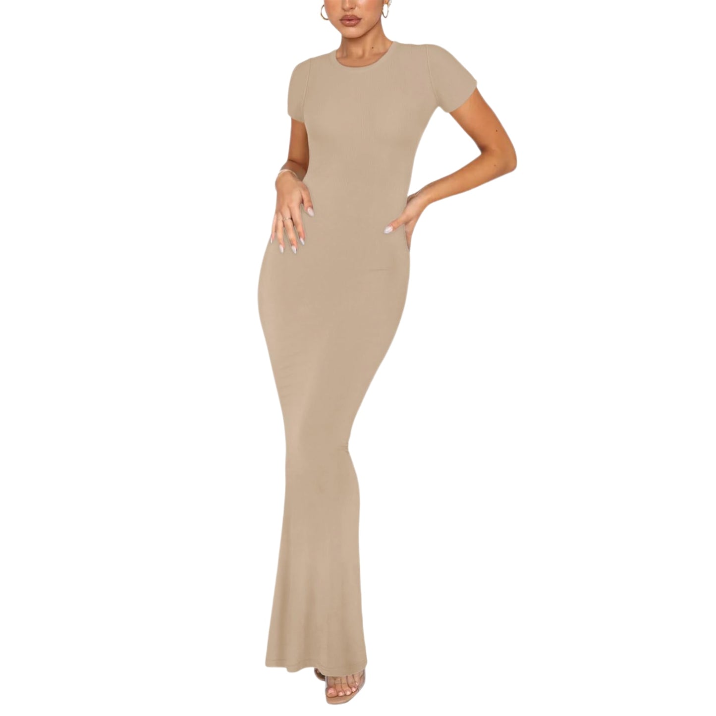 Smoothing Maxi Slip Dress (Short Sleeve)