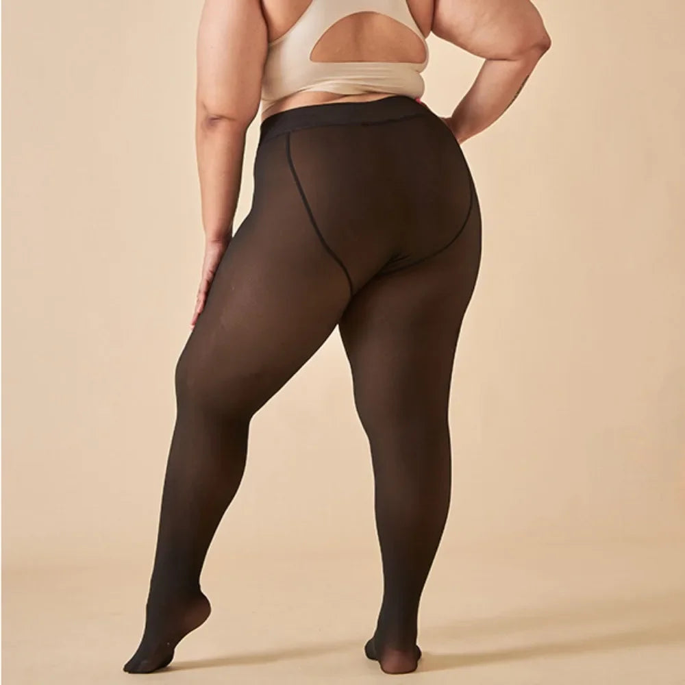 Plus Size Thermal Fleece Lined Tights